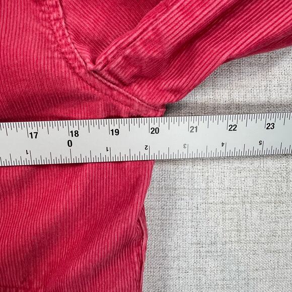 Jones New York Sport Corduroy Jean Jacket Pink Coral Womens Med Cottage VTG 90s - Picture 6 of 7